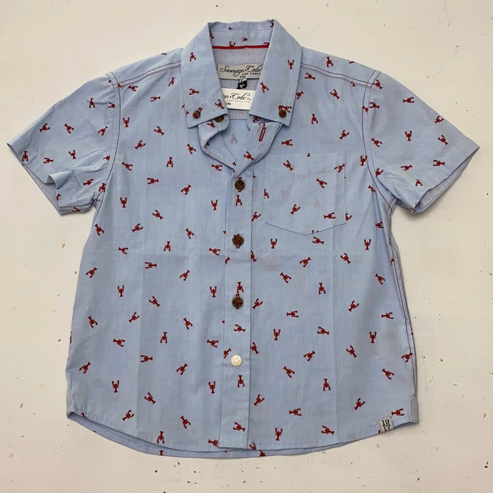 Lobster Toddler Button Down